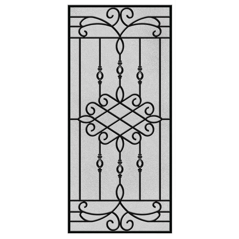 36 in. x 80 in. 3/4 Lite Sanibel Primed Steel Prehung Left-Hand Inswing Front Door w/Brickmould