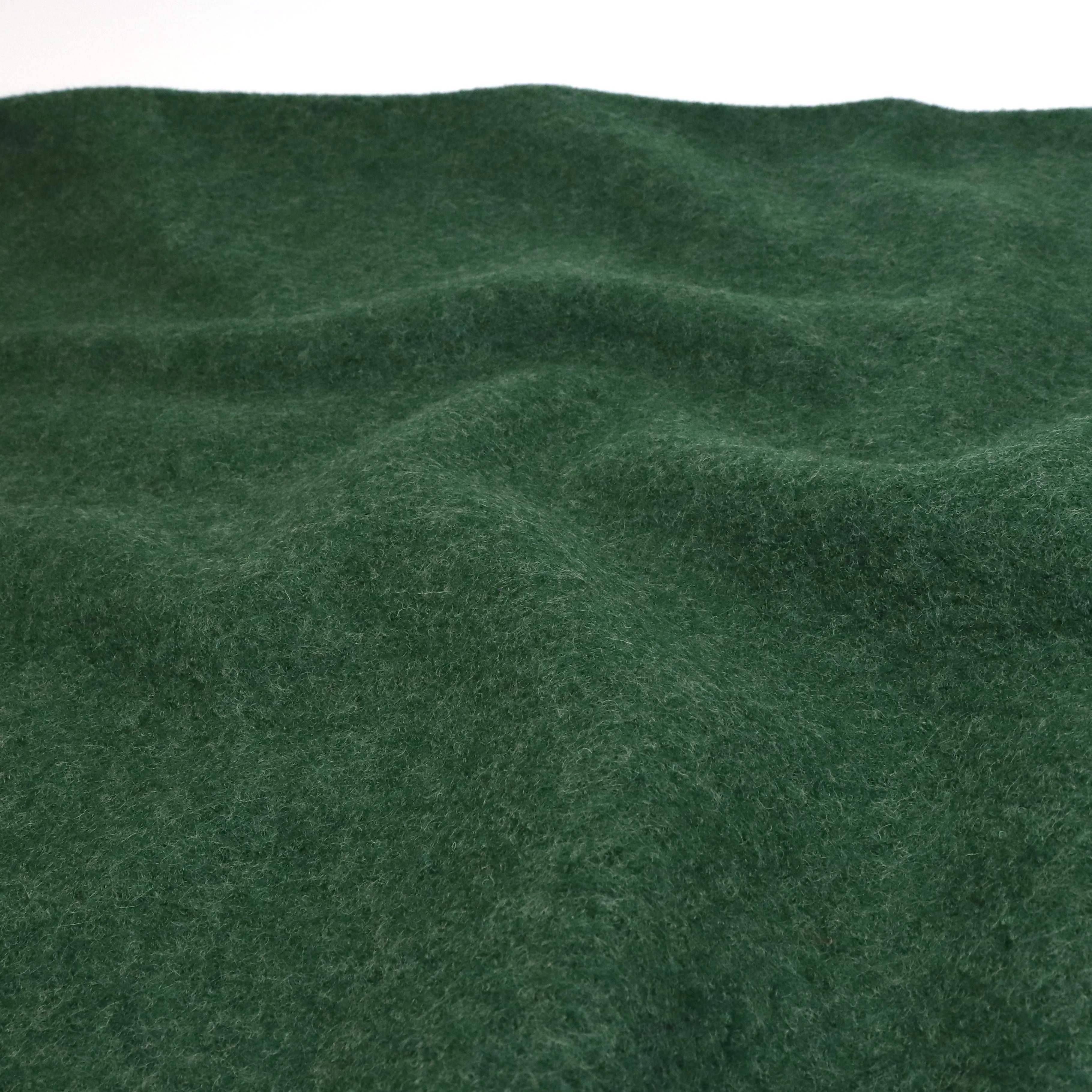 Boiled Wool Coating - Green - END OF BOLT 43cm