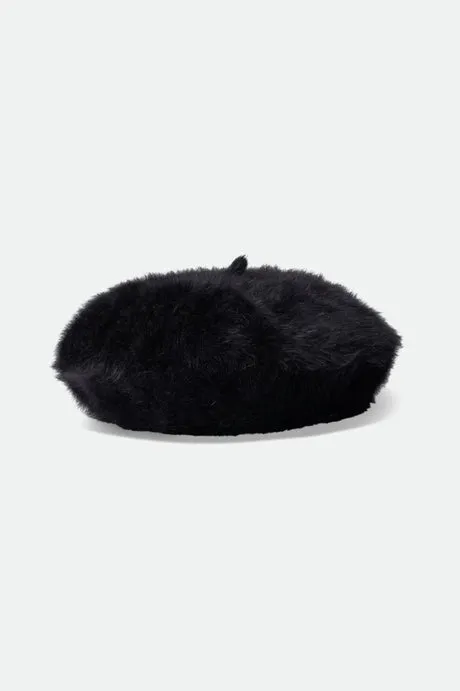 Brixton Audrey II Beret - Fuzzy Black