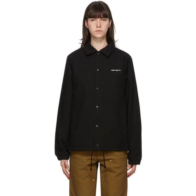Carhartt Work In Progress Black Canvas Coach Jacket