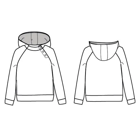 CHARLIE hoodie - Unisex 3/12Y - Paper Sewing Pattern