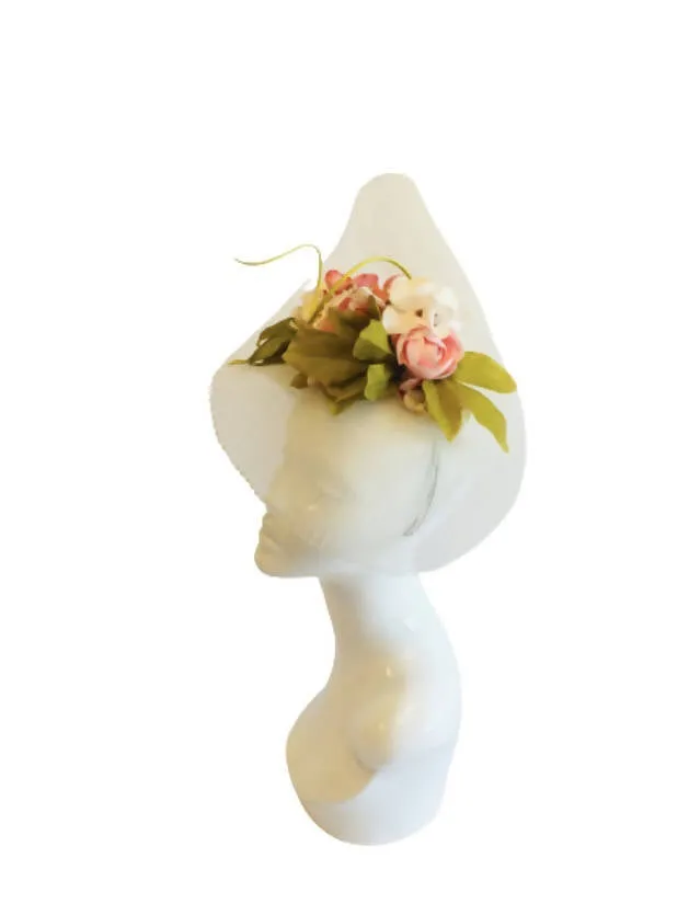 Crinoline Flowers Wedding Hat