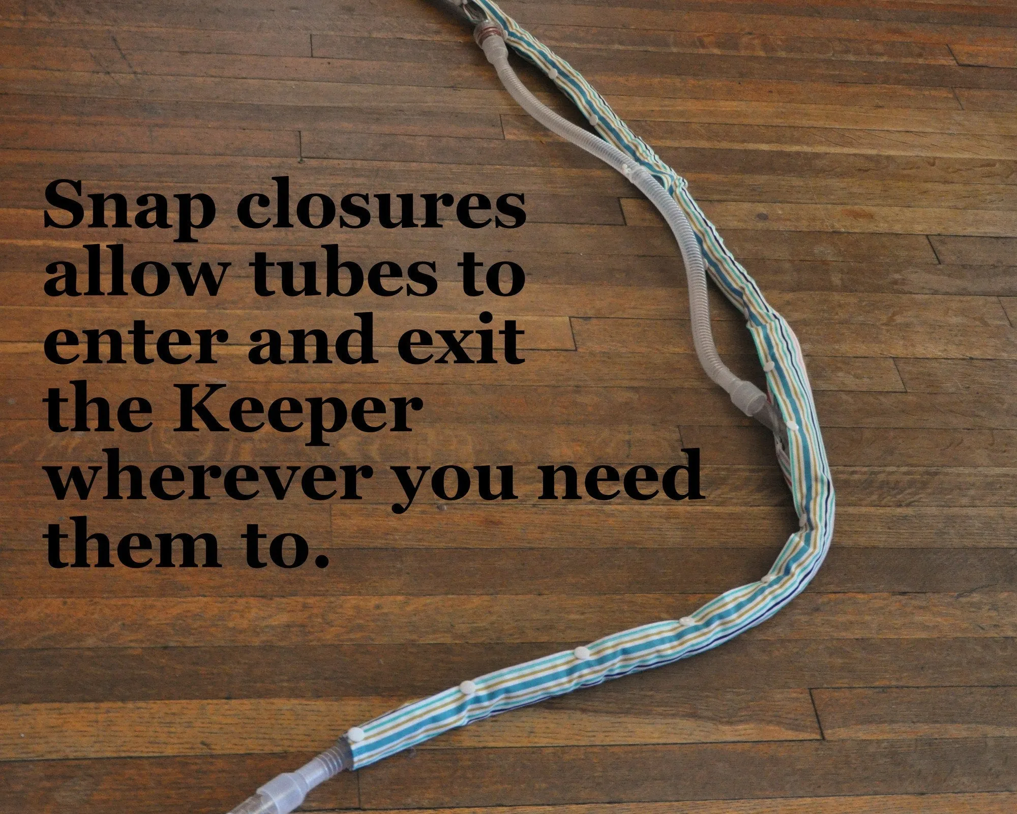 Custom made WIDE Cord Keepers for ventilator circuits, Dialysis tubing, CPAP, and other WIDE tubes.