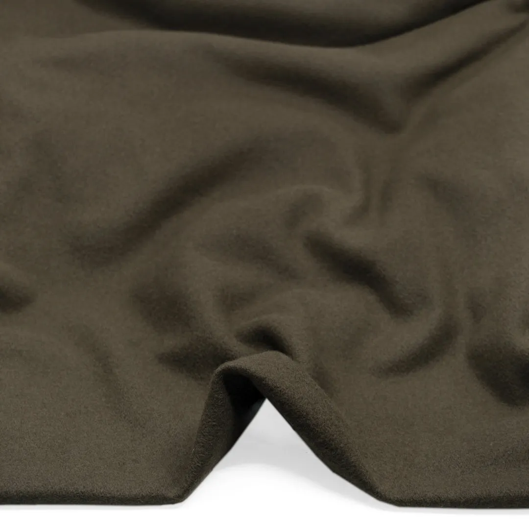Deadstock Felted Wool Blend Coating - Kelp