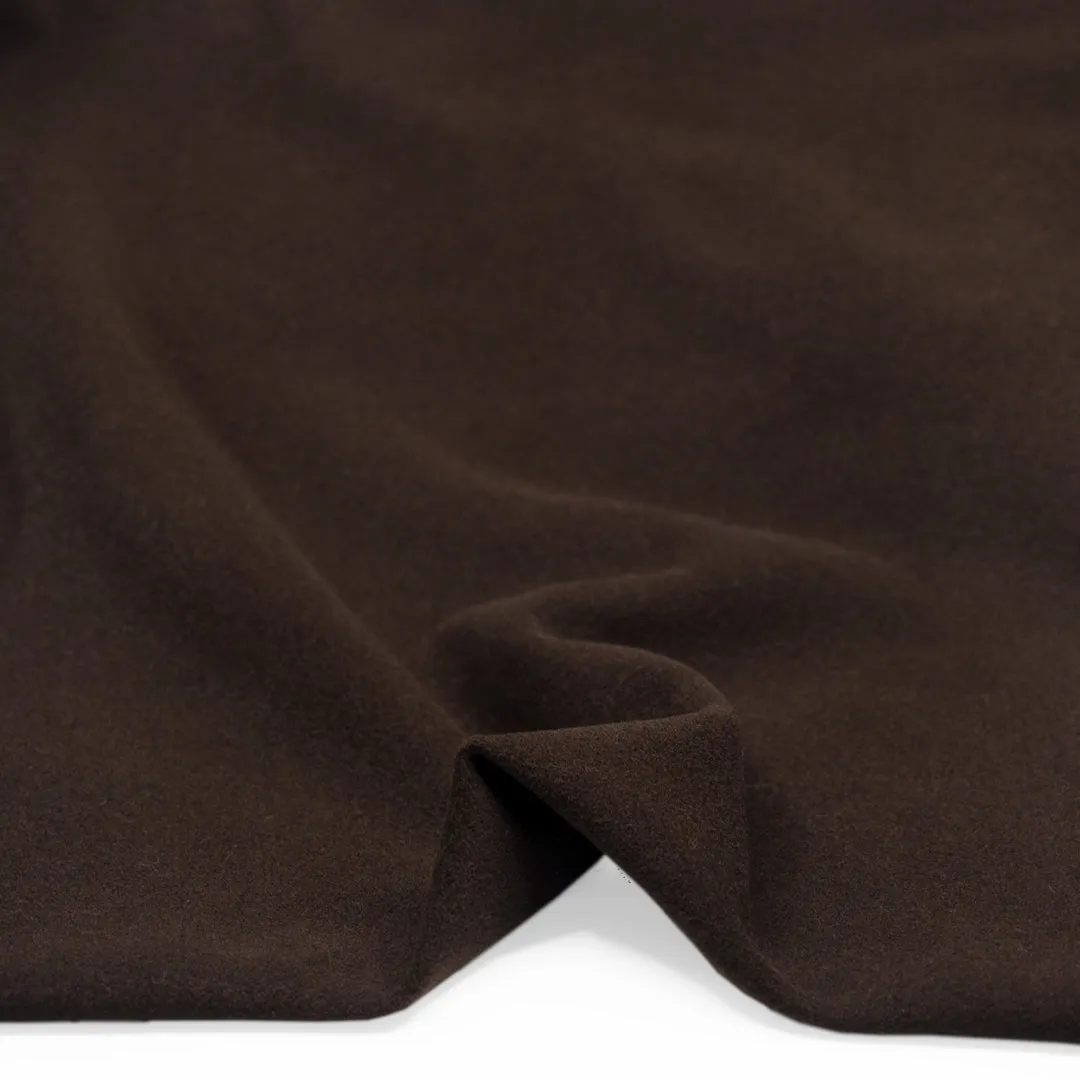 Deadstock Felted Wool Blend Coating - Umber