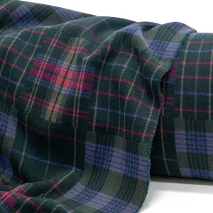 Deadstock Patchwork Plaid Wool Coating - Spruce/Jam/Blue