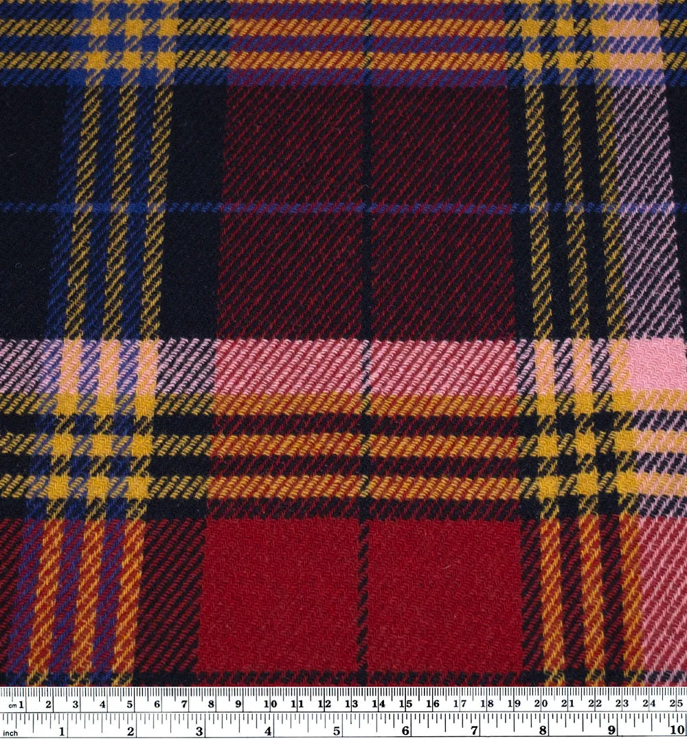 Deadstock Plaid Double Faced Twill Coating - Toy Box