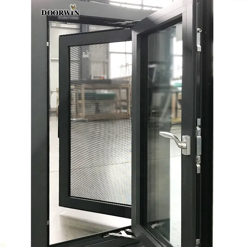 Doorwin 2021Hot Sale Energy Saving Hollow Glass Insulated Windows House Window Design Outswinging Casement Window
