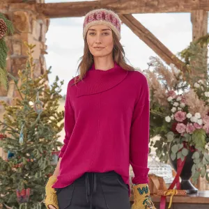 Envelope Neck Cashmere Sweater, Petite