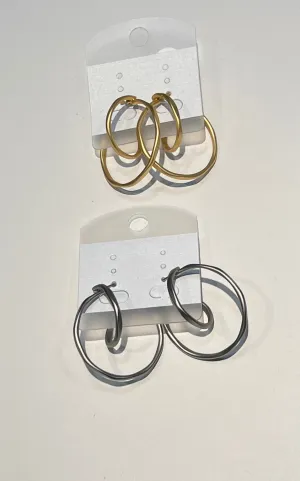 Escape From Paris Twisty Hoop Earrings BNL63E