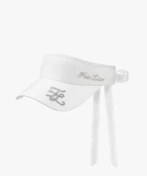 FAIRLIAR Crystal Logo Ribbon Visor - 2 Colors