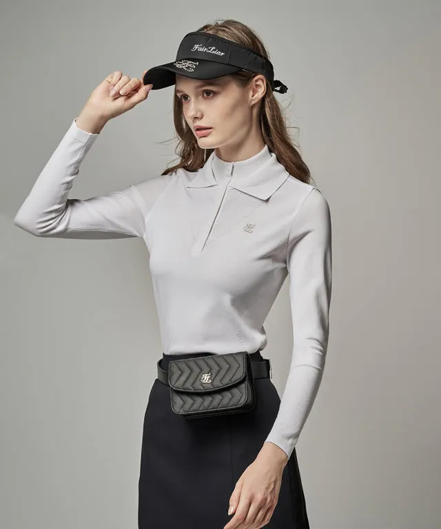 FAIRLIAR Crystal Logo Ribbon Visor - 2 Colors