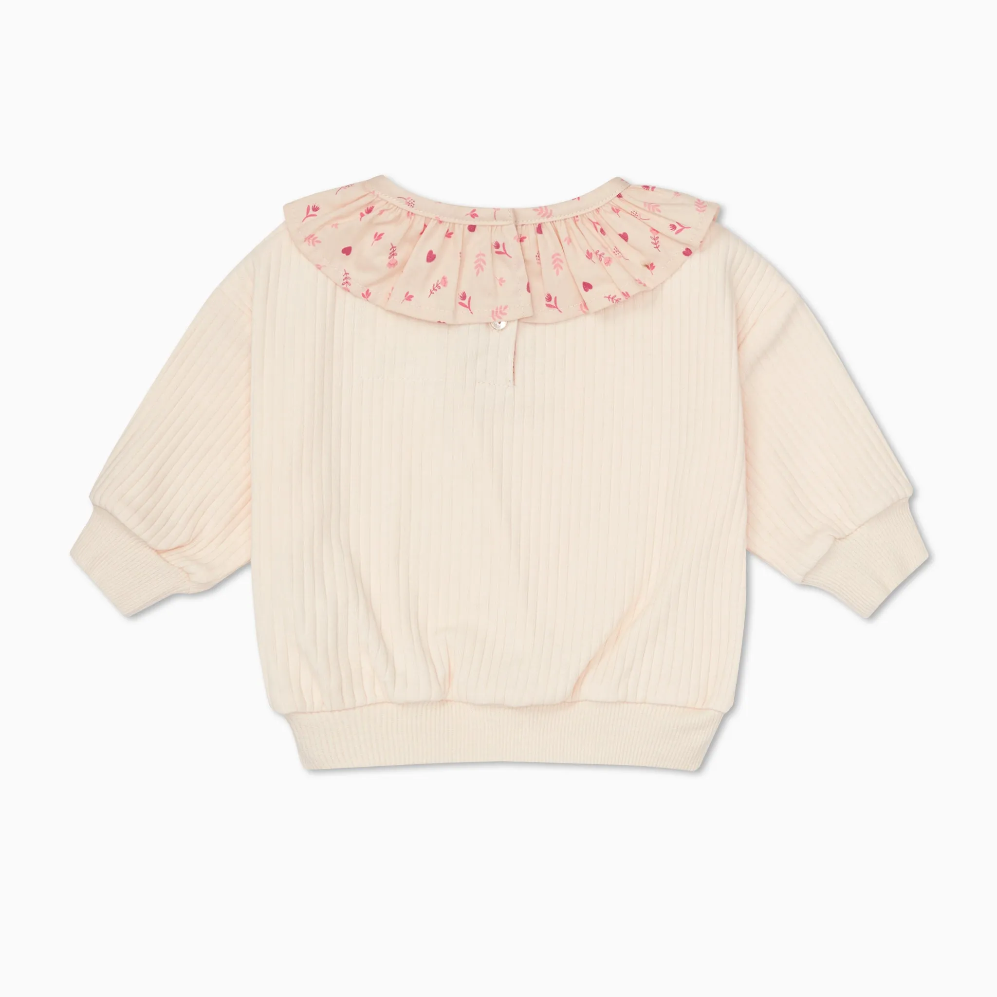 Floral Frilled Oversized Sweatshirt