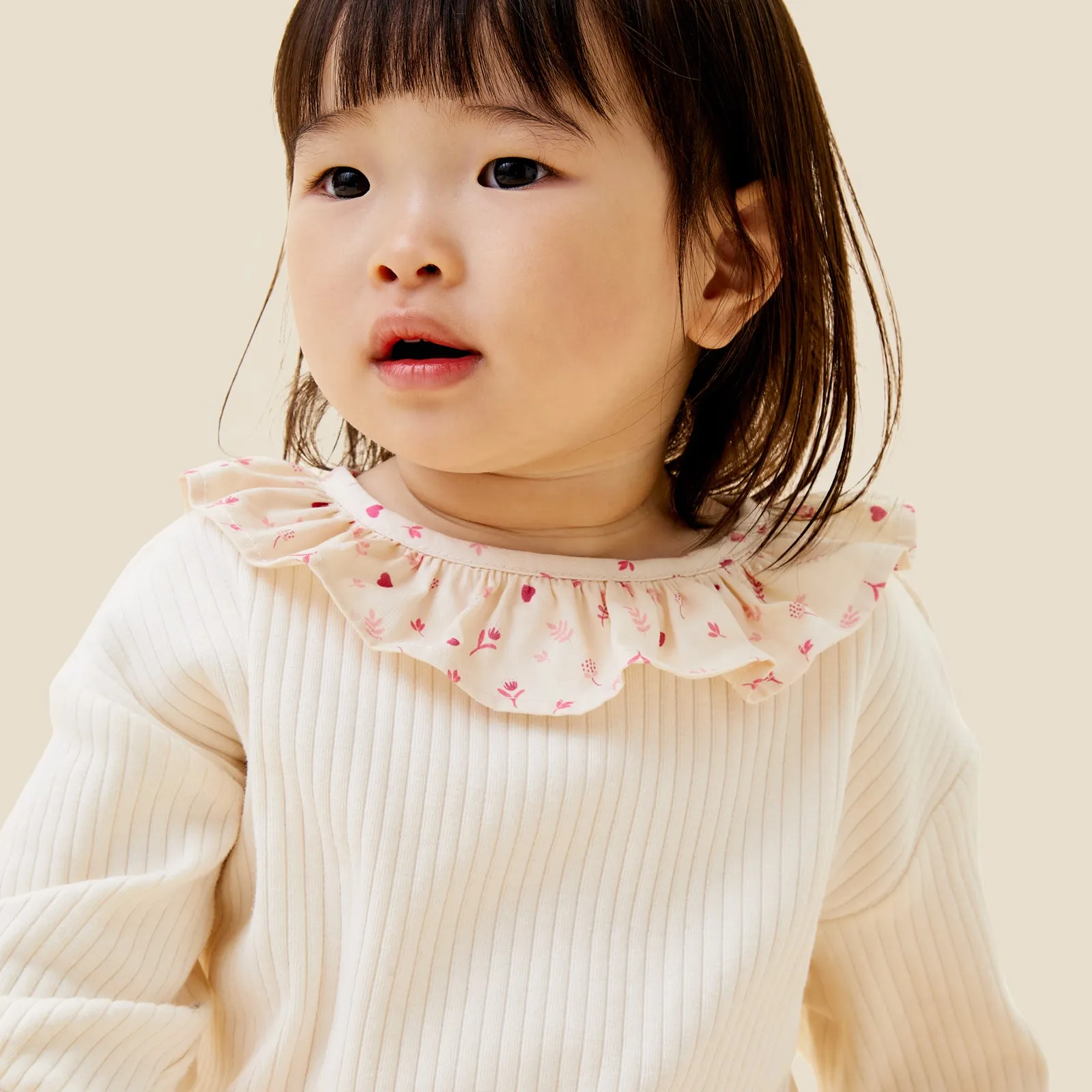Floral Frilled Oversized Sweatshirt
