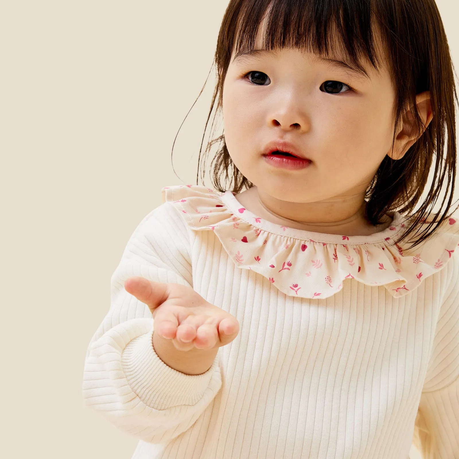 Floral Frilled Oversized Sweatshirt