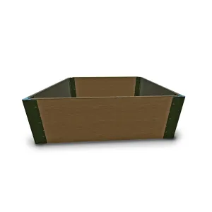 Frame It All | Tool-Free Raised Garden Bed 4' X 4' X 16.5” Uptown Brown – 1” Profile