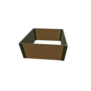 Frame It All | Tool-Free Raised Garden Bed 4' X 4' X 22” Uptown Brown – 1” Profile
