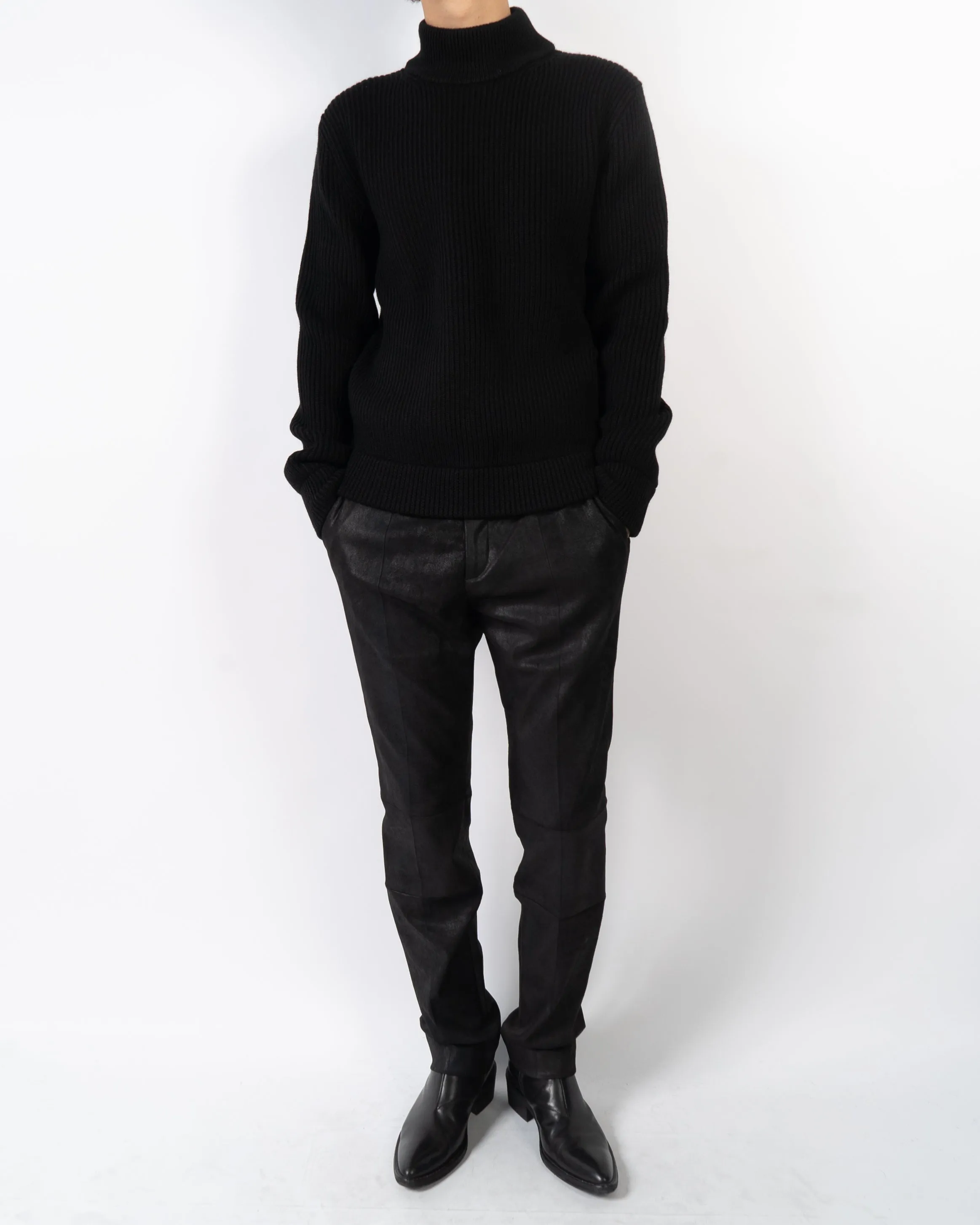 FW20 Chunky Black High Neck Knit