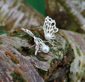 Gossamer Wave Stud Earrings