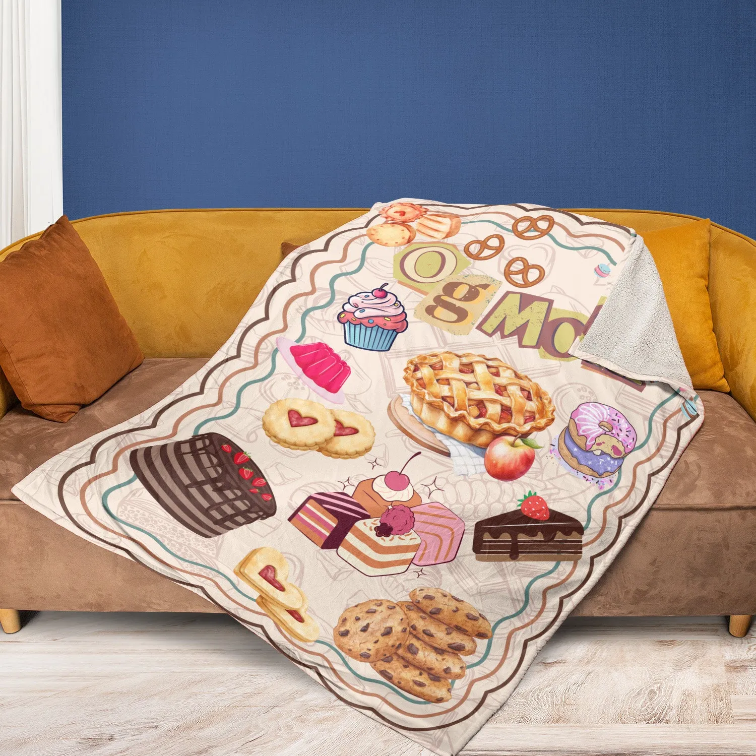 Grandparent day gift for Grandma | Cozy Sherpa Fleece Blanket for MeeMaw | Cool gift for Nana who has everything | OG Mom