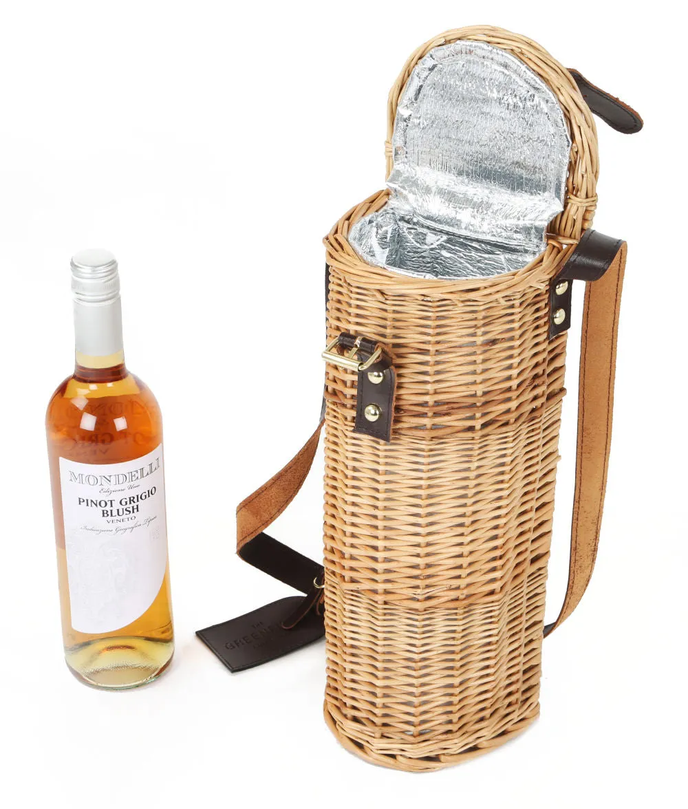 Greenfield Collection Deluxe Willow Wine Cooler Hamper