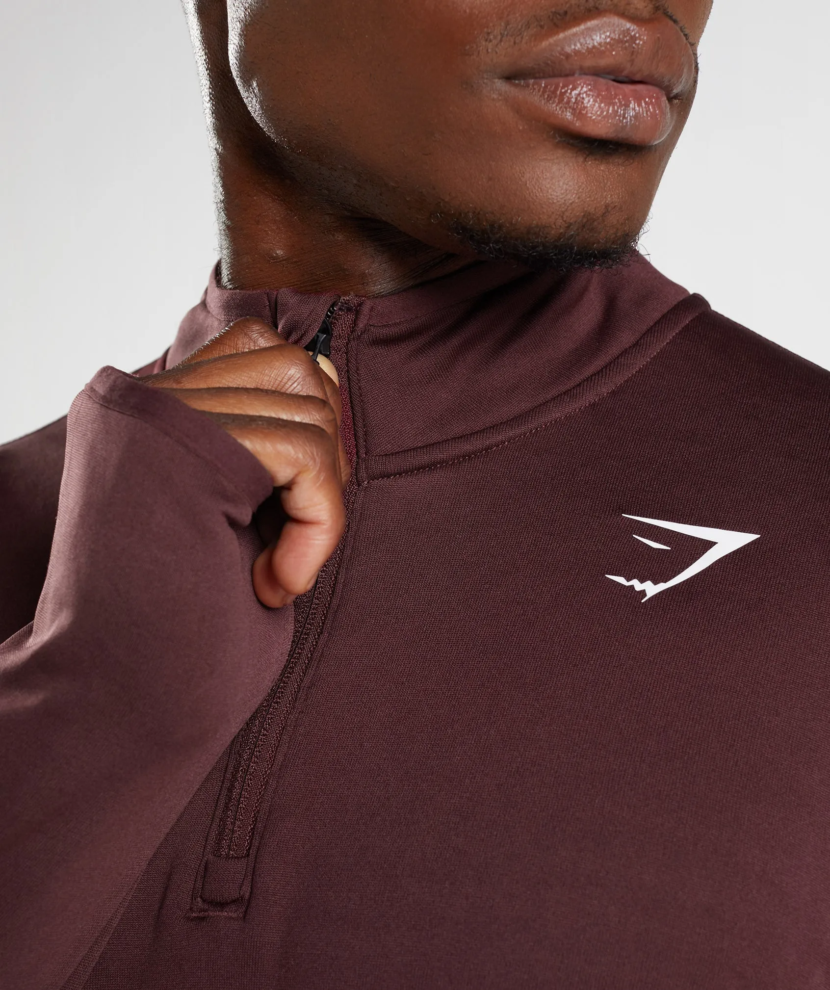 Gymshark Sport 1/4 Zip - Baked Maroon