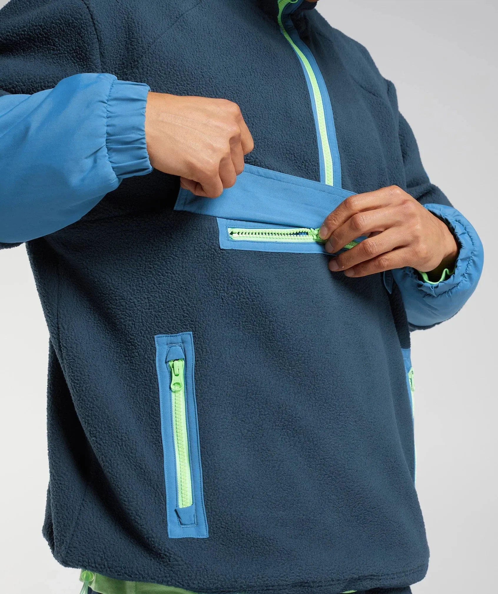 Gymshark Vibes Fleece 1/4 Zip - Navy/Lakeside Blue