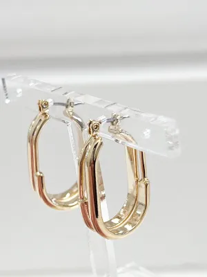 Hazel - Gold Double Oval Hoops