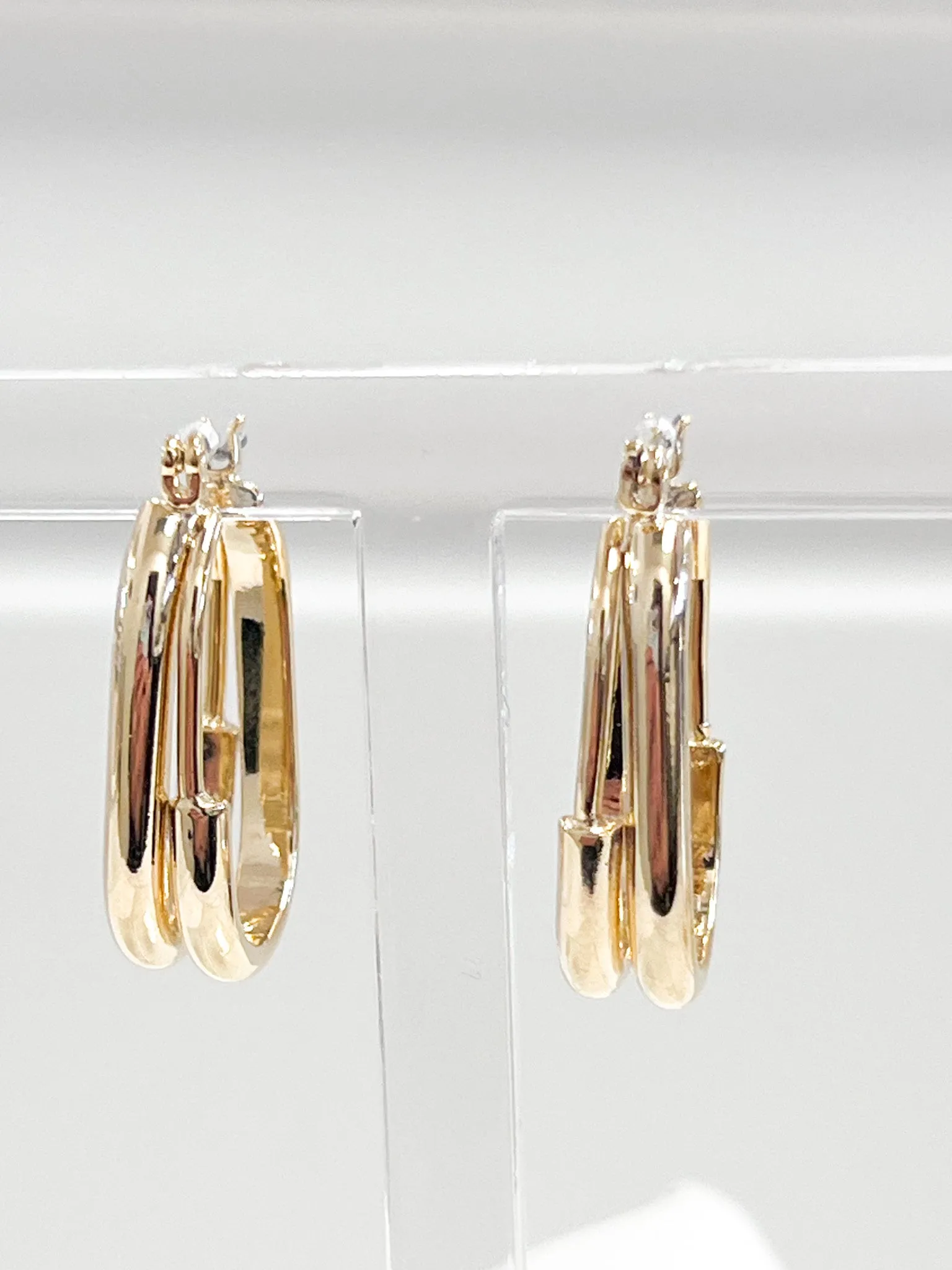 Hazel - Gold Double Oval Hoops