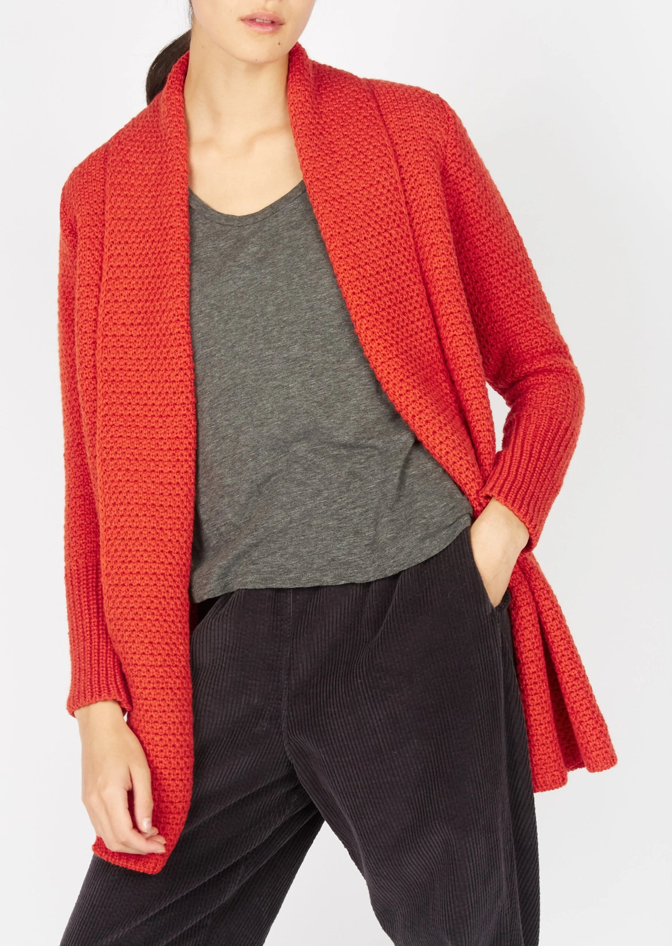 IrelandsEye Women's Kilcoole Coatigan | Orange Marl