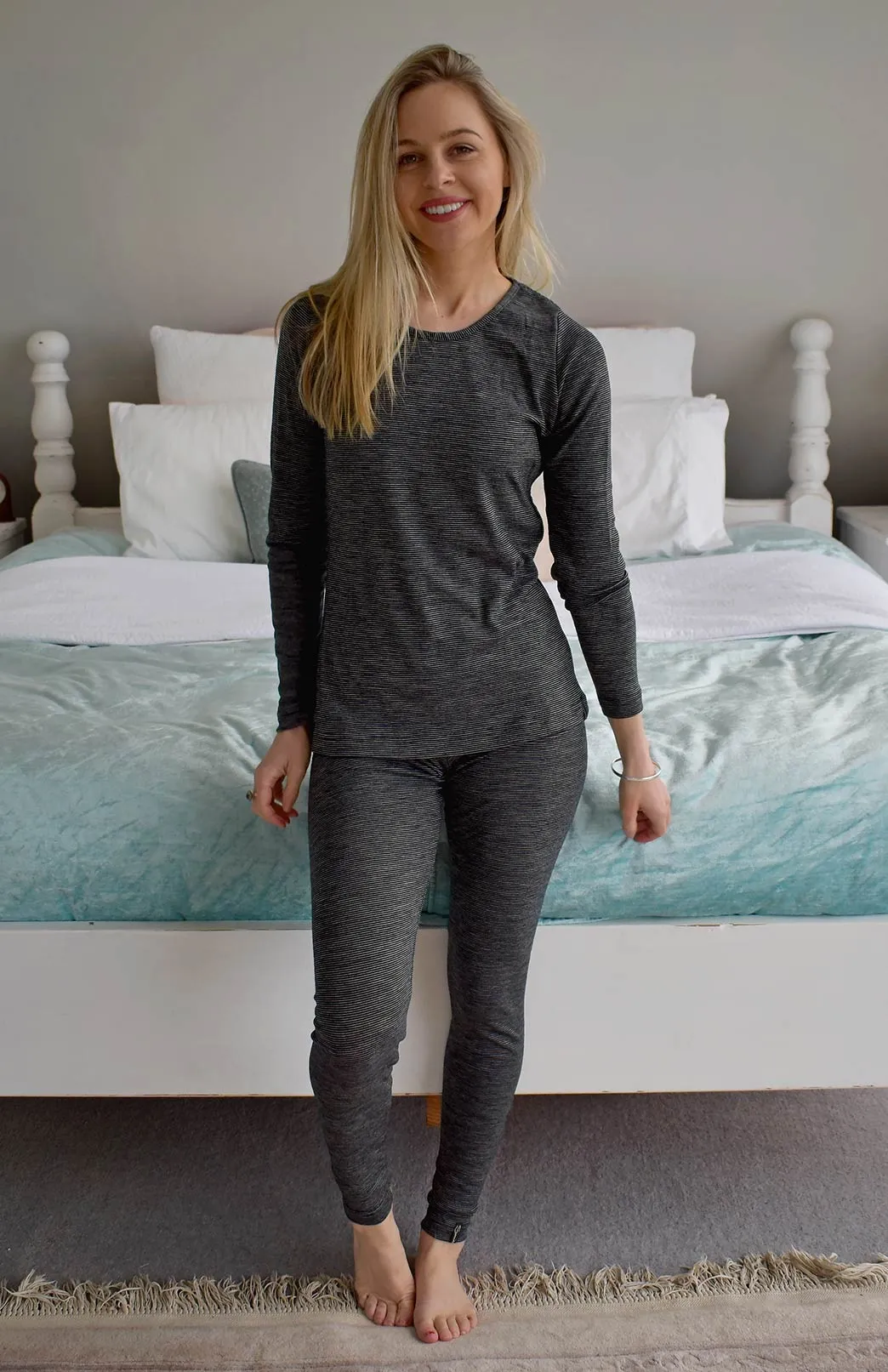 Merino Wool Pyjama Set (Rib)