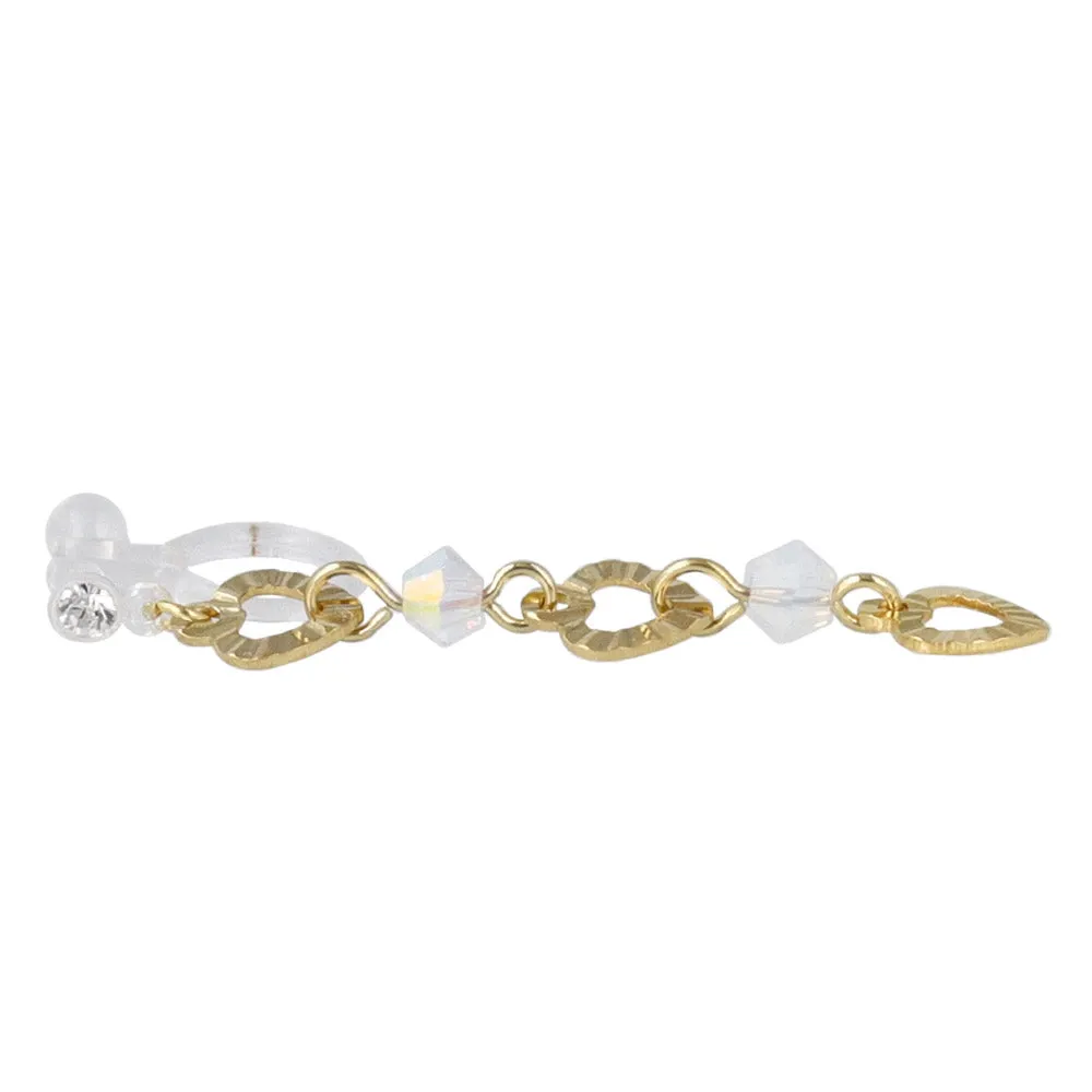 Open Heart Link Invisible Clip Ons