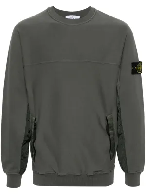 PANELLED CREW-NECK SWEATSHIRT