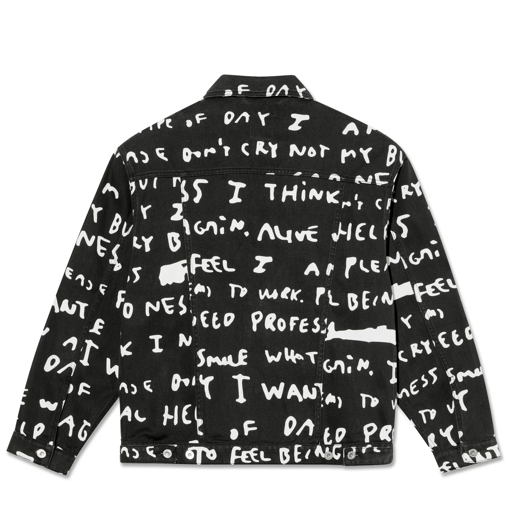 PATRIK SAD NOTES JACKET BLACK / WHITE