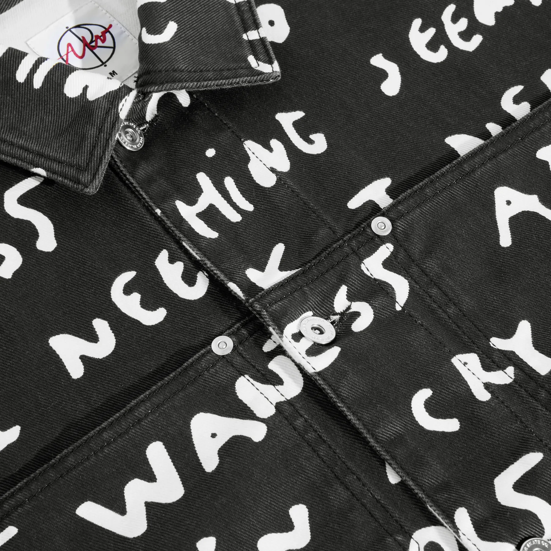 PATRIK SAD NOTES JACKET BLACK / WHITE