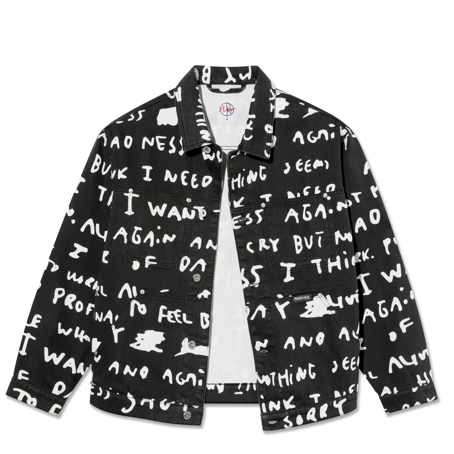 PATRIK SAD NOTES JACKET BLACK / WHITE