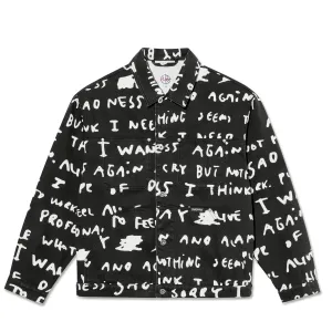 PATRIK SAD NOTES JACKET BLACK / WHITE