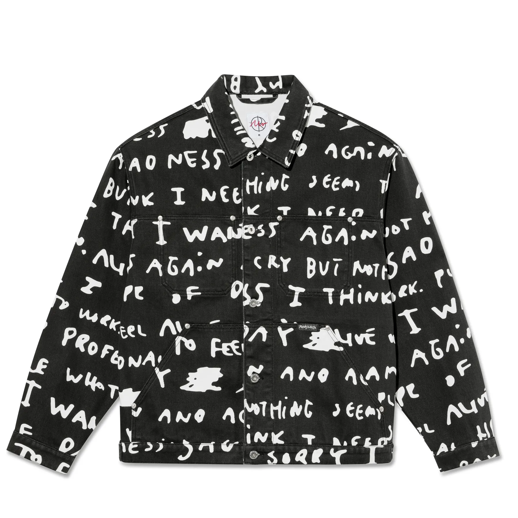 PATRIK SAD NOTES JACKET BLACK / WHITE