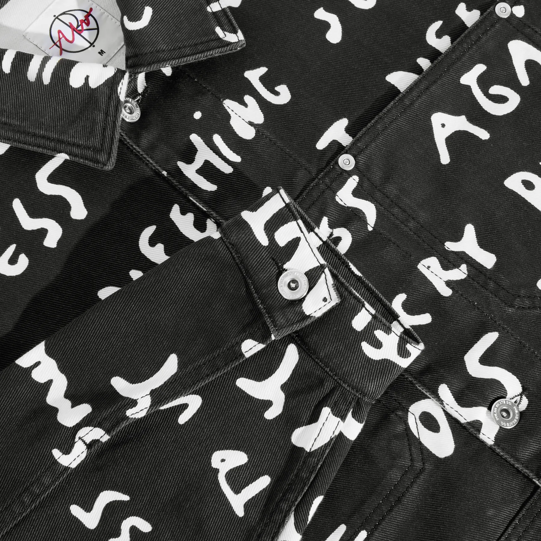 PATRIK SAD NOTES JACKET BLACK / WHITE