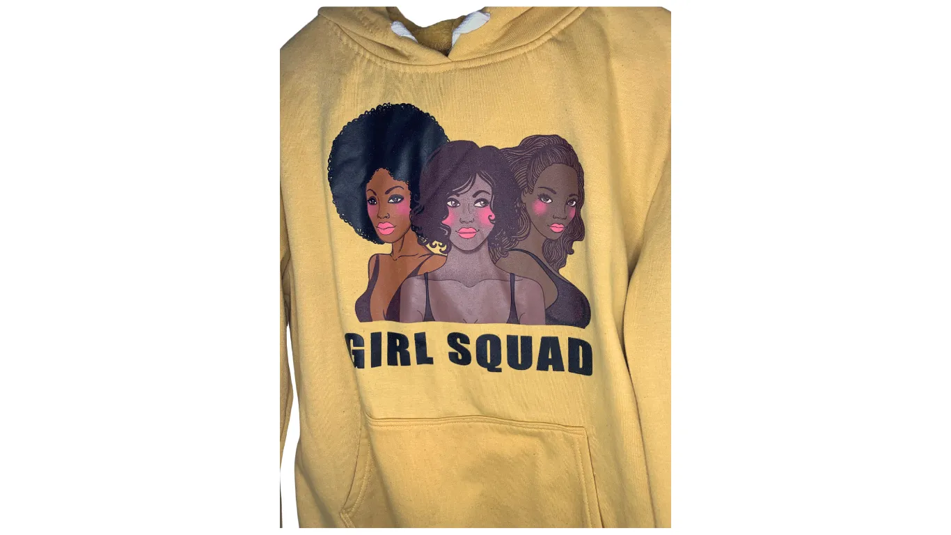 "Girl Squad" Graphic Hoodie, L