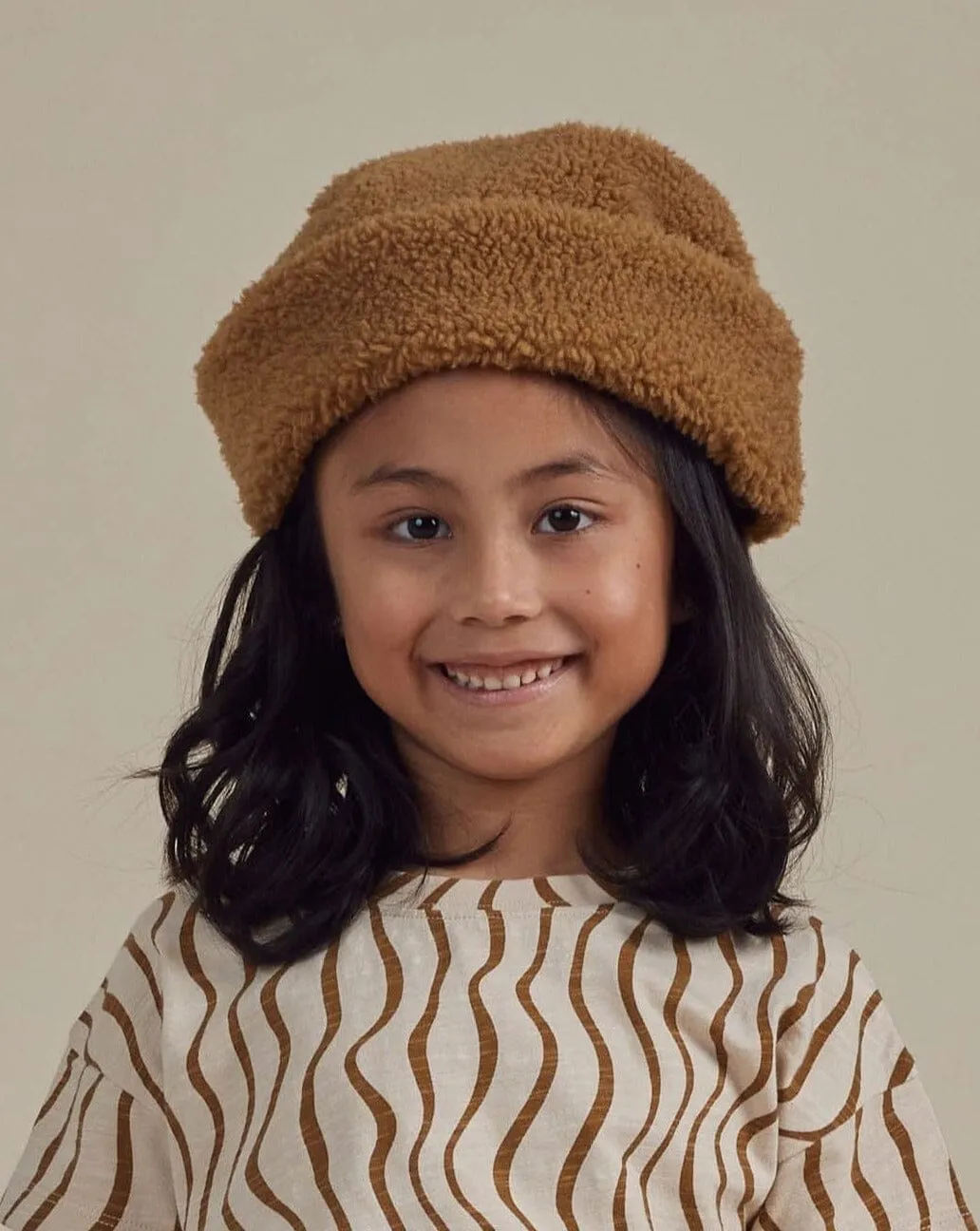 Shearling Beanie | Brass