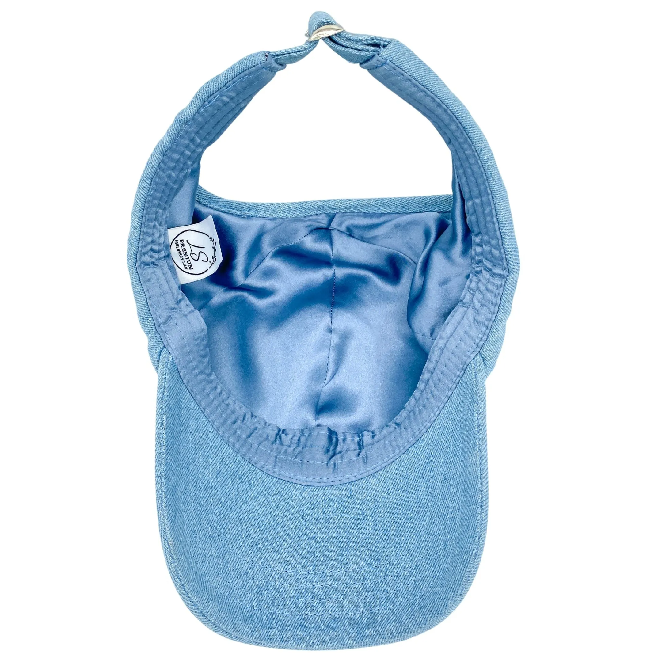 Silk-lined Baseball Cap With Open Back For Curly Hairs & Pony Tails - Lemonade Pink