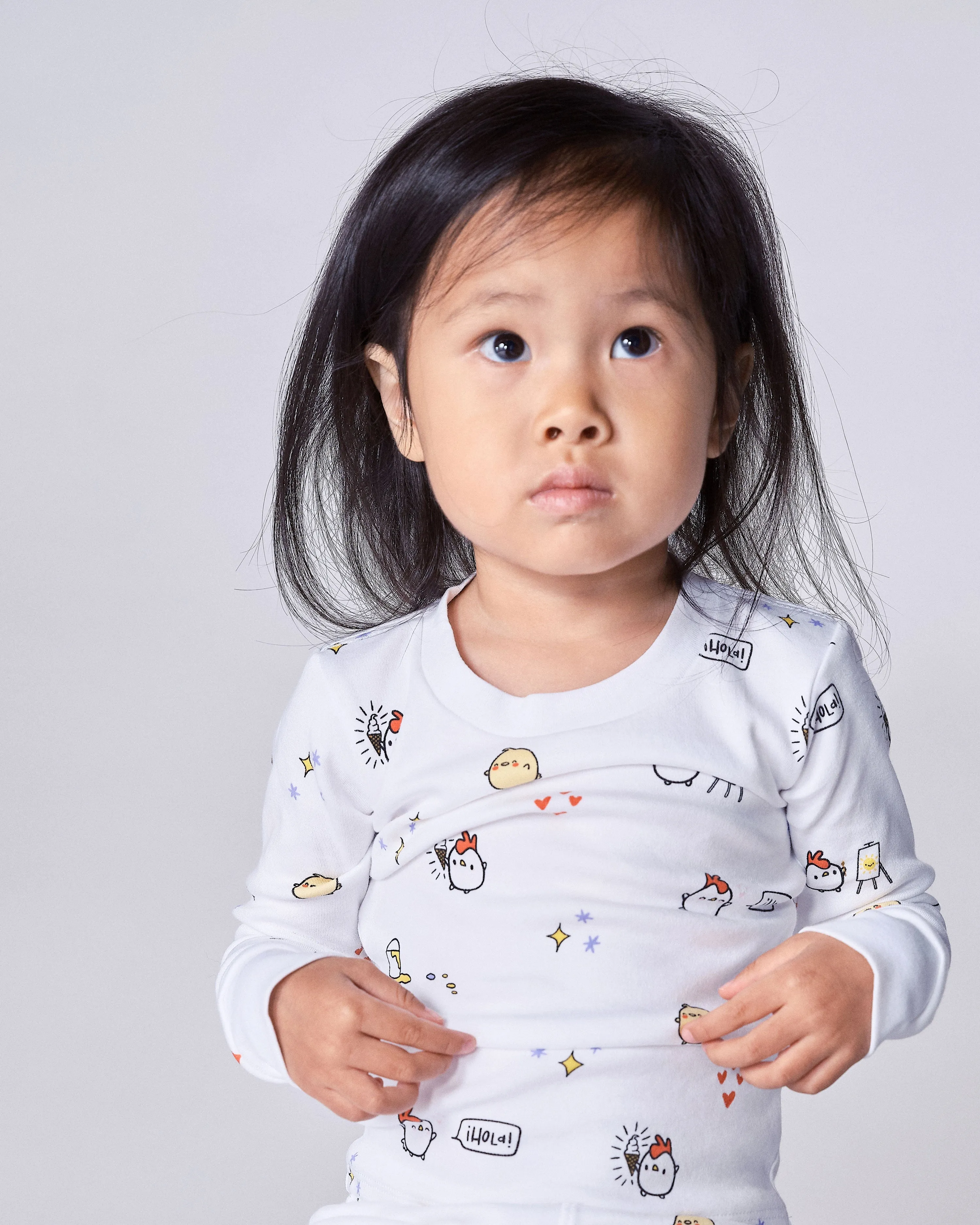 The Organic Con Pollo Long Sleeve Pajama Set and Book Gift Set