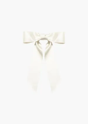 Virginia Bow Barrette -- Snow