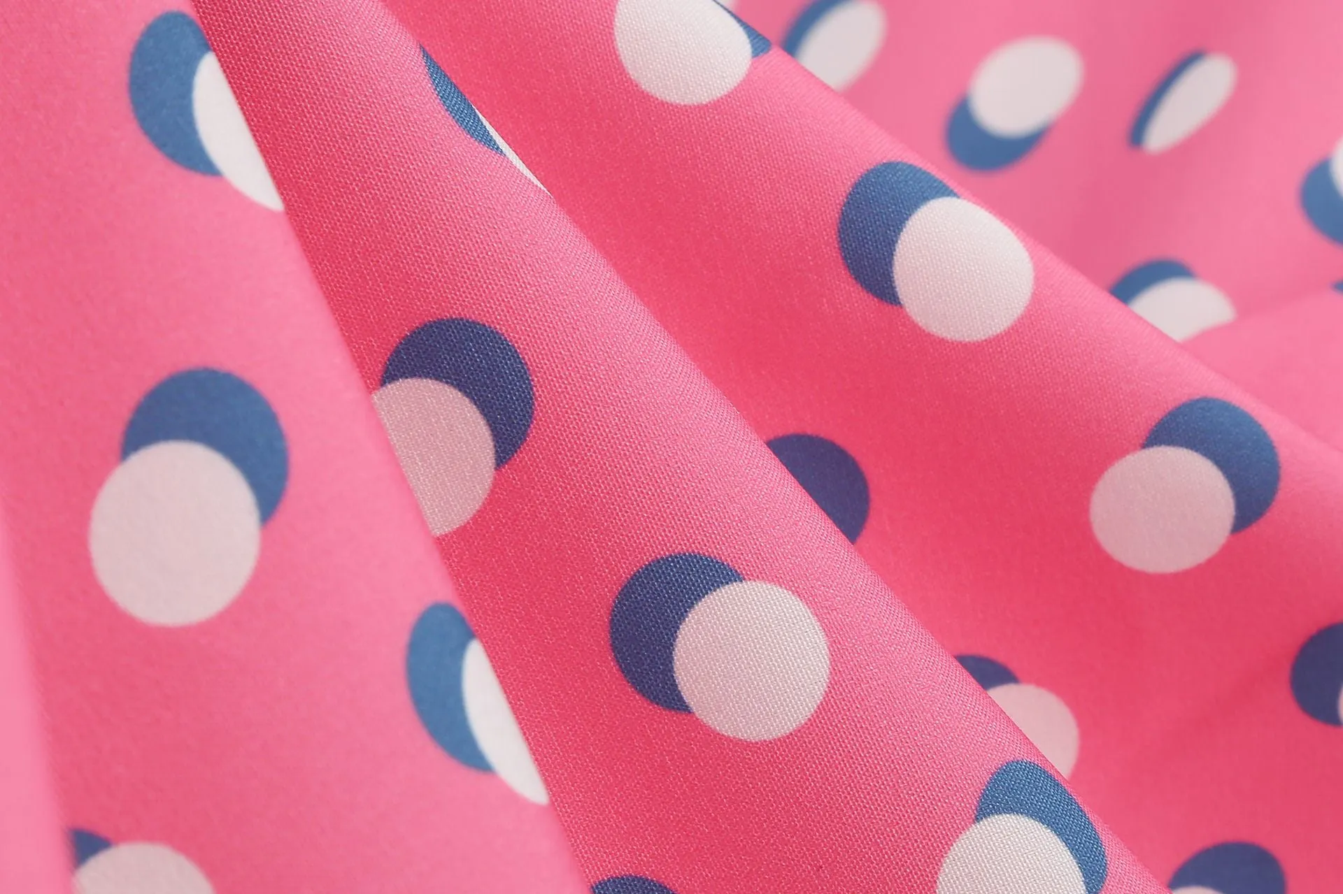 Women 1950s Vintage Cocktail Swing Dress Polka Dot Pink 1950s 1980s Rockabilly Prom Midi Dress