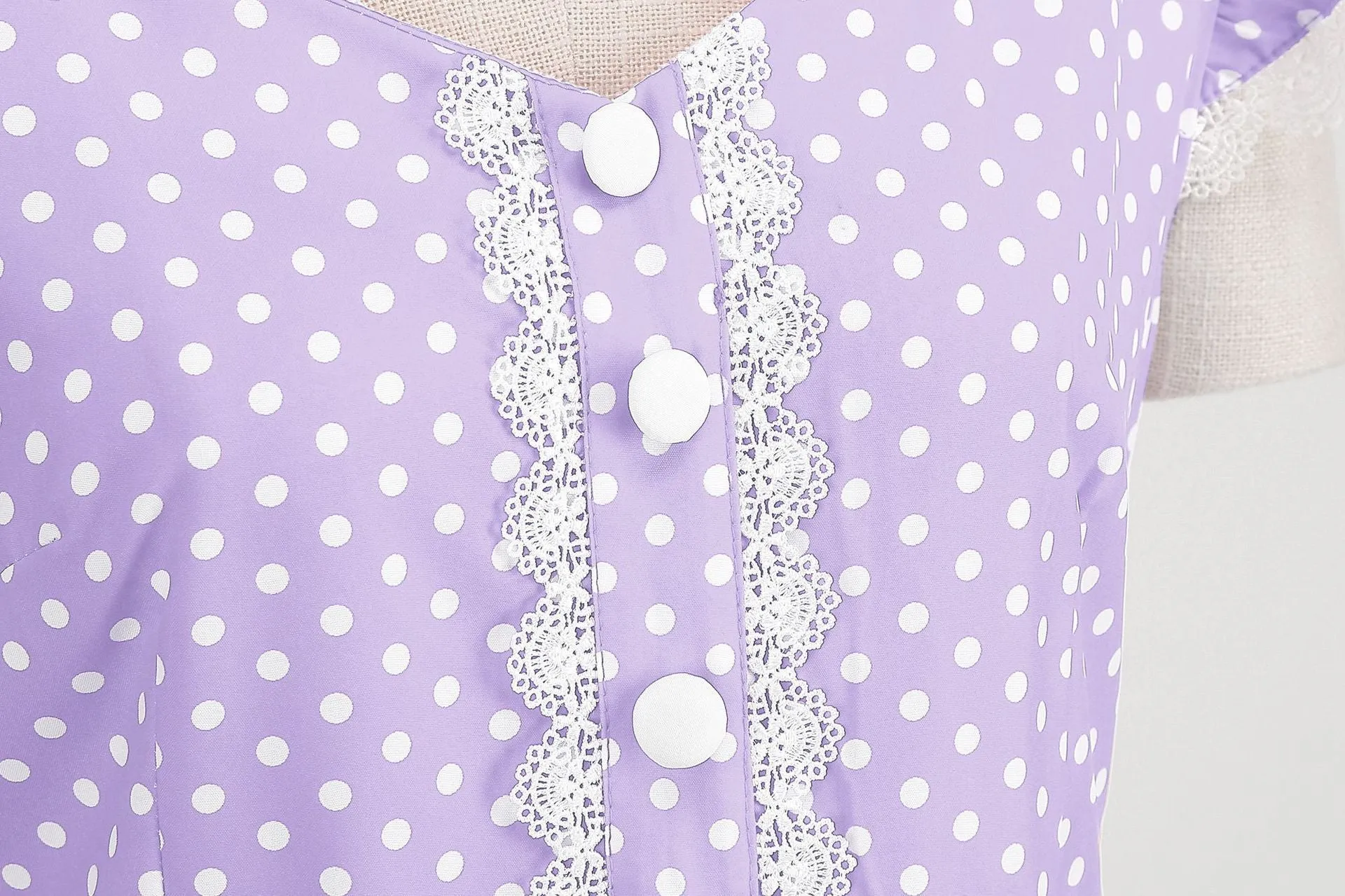 Women 1950s Vintage Cocktail Swing Dress Polka Dot Pink 1950s 1980s Rockabilly Prom Midi Dress