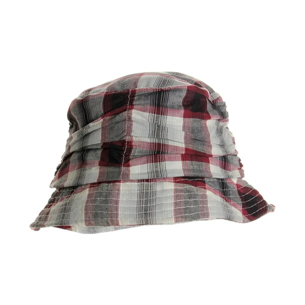 Womens Plaid Summer Bucket Hat
